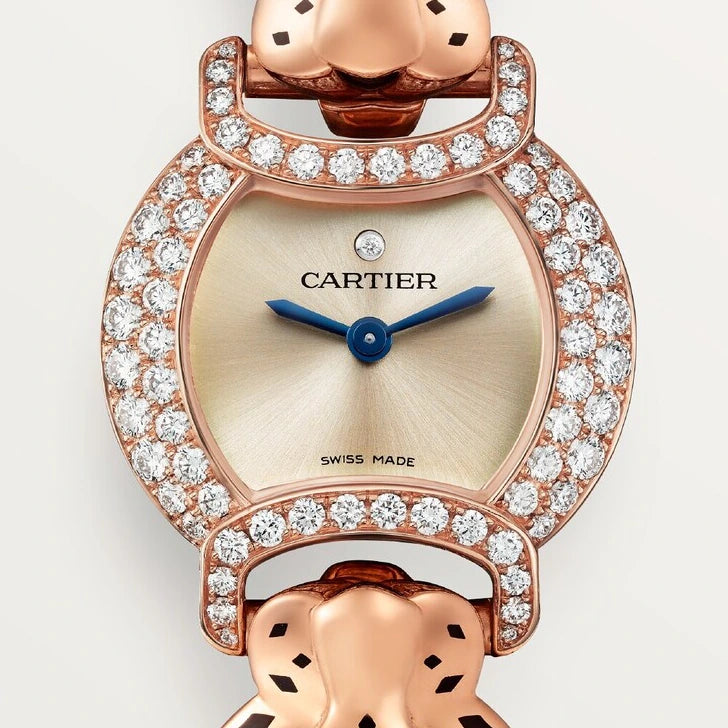 Cartier La Panthère de Cartier, quartz movement, rose gold, tsavorites, lacquer, diamonds