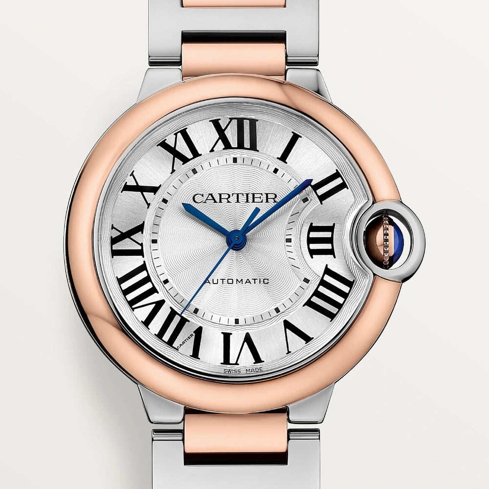 Cartier Ballon Bleu de Cartier, 36 mm, mechanical movement with automatic winding, rose gold, steel