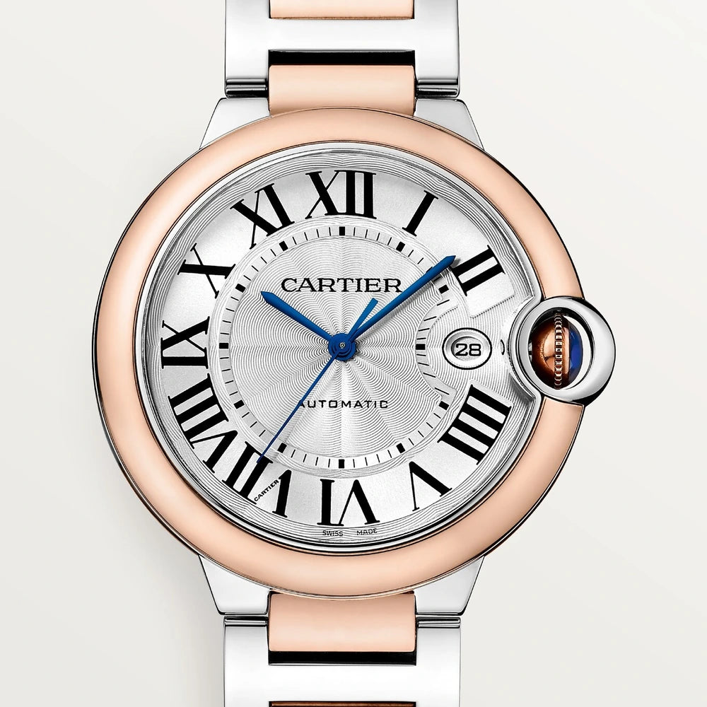 Cartier Ballon Bleu de Cartier, 42 mm, mechanical movement with automatic winding, rose gold, steel