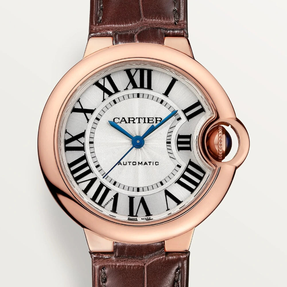 Cartier Ballon Bleu de Cartier, 33mm, automatic movement, rose gold, leather