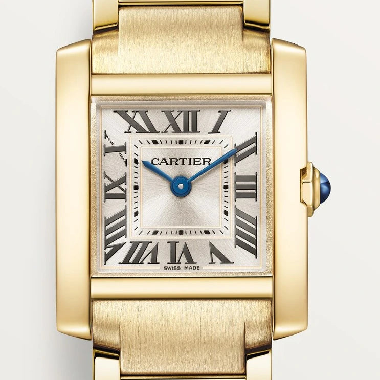 Cartier Tank Française, small model, quartz movement, yellow gold