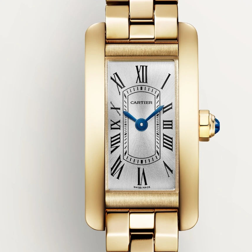 Cartier Tank Américaine, mini model, quartz movement - high autonomy, yellow gold