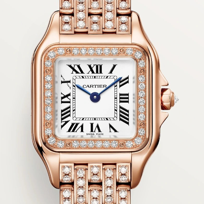 Cartier Panthère de Cartier, small model, quartz movement, rose gold, diamonds