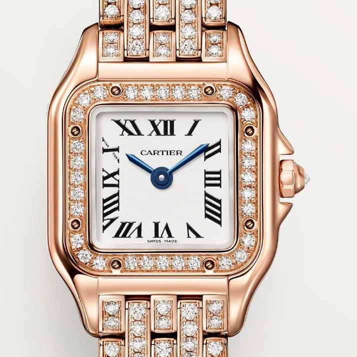 Cartier Panthère de Cartier, mini model, quartz movement, rose gold, diamonds
