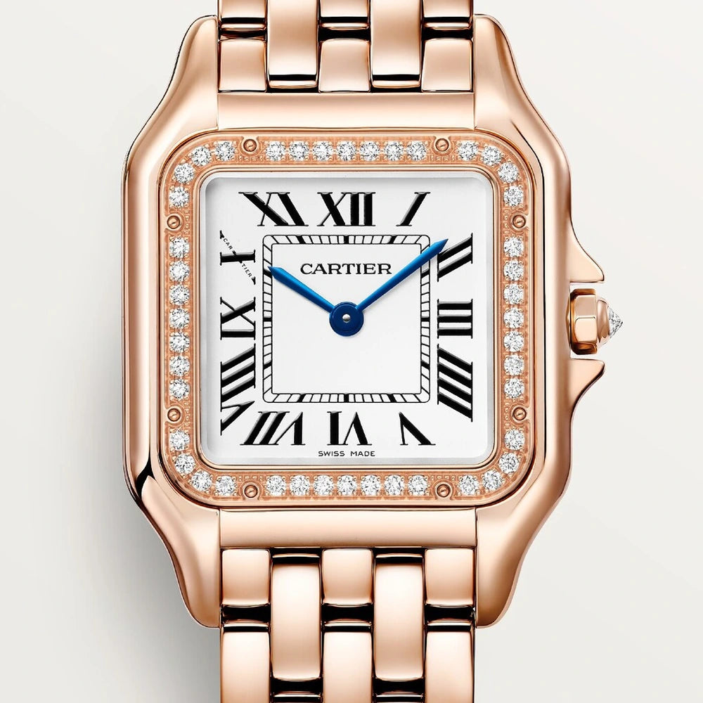 Cartier Panthère de Cartier, medium model, quartz movement, rose gold, diamonds