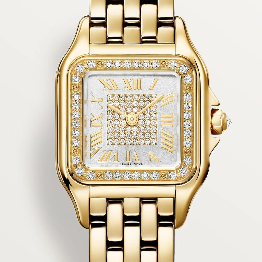 Cartier Panthère de Cartier, small model, quartz, yellow gold, diamonds