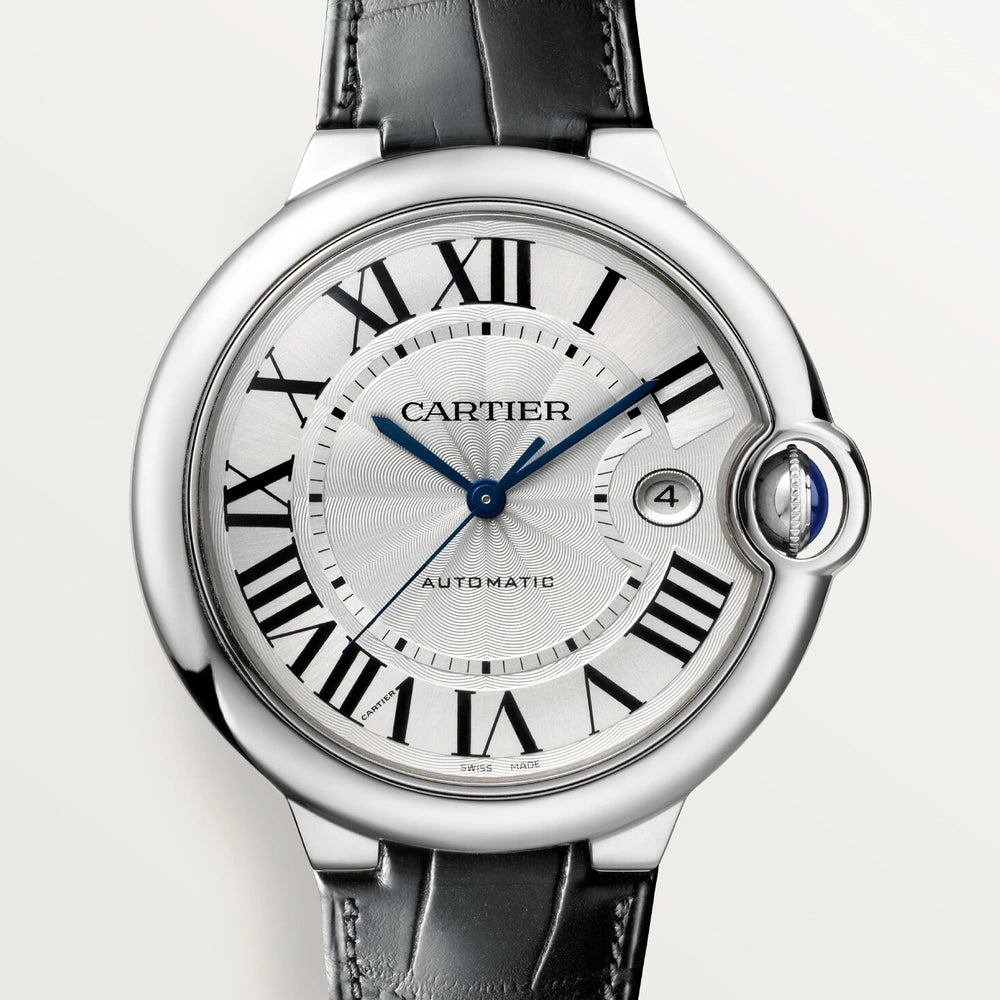 Cartier Ballon Bleu de Cartier, 42 mm, steel, leather