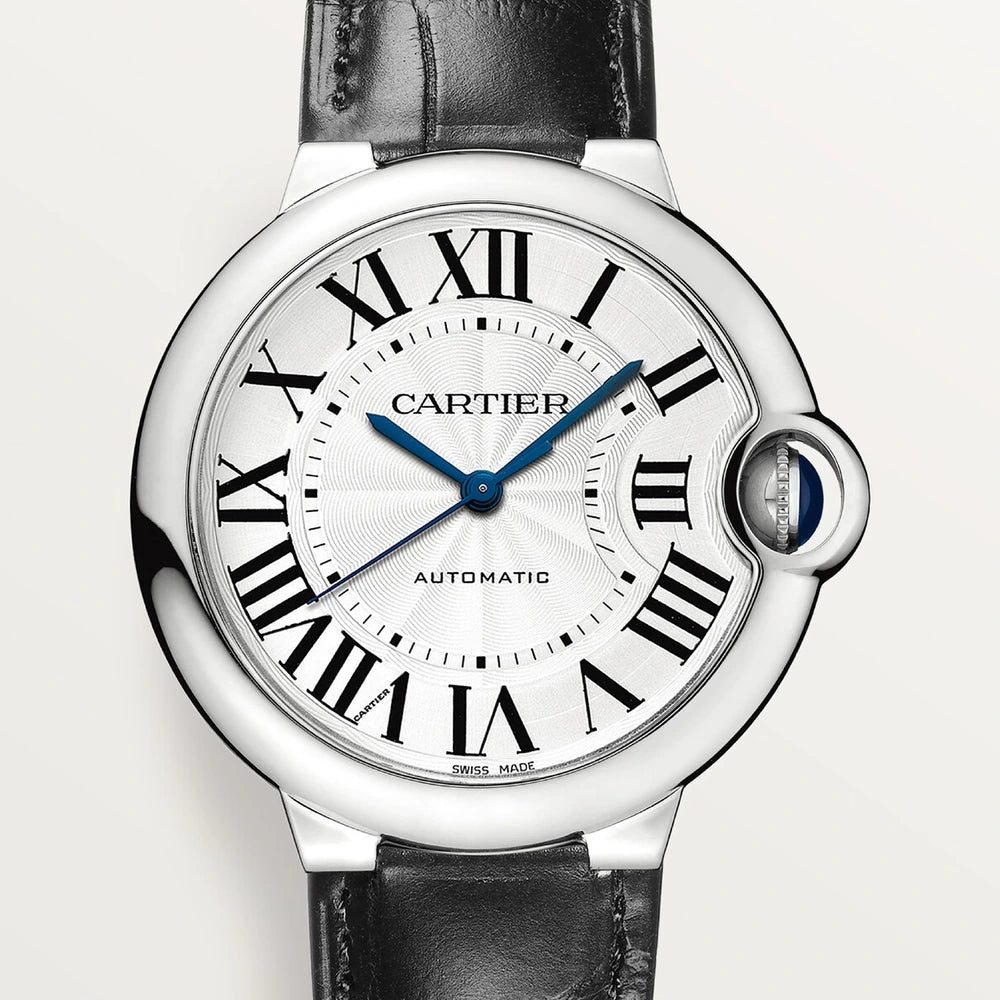 Cartier Ballon Bleu de Cartier, 36 mm, steel, leather