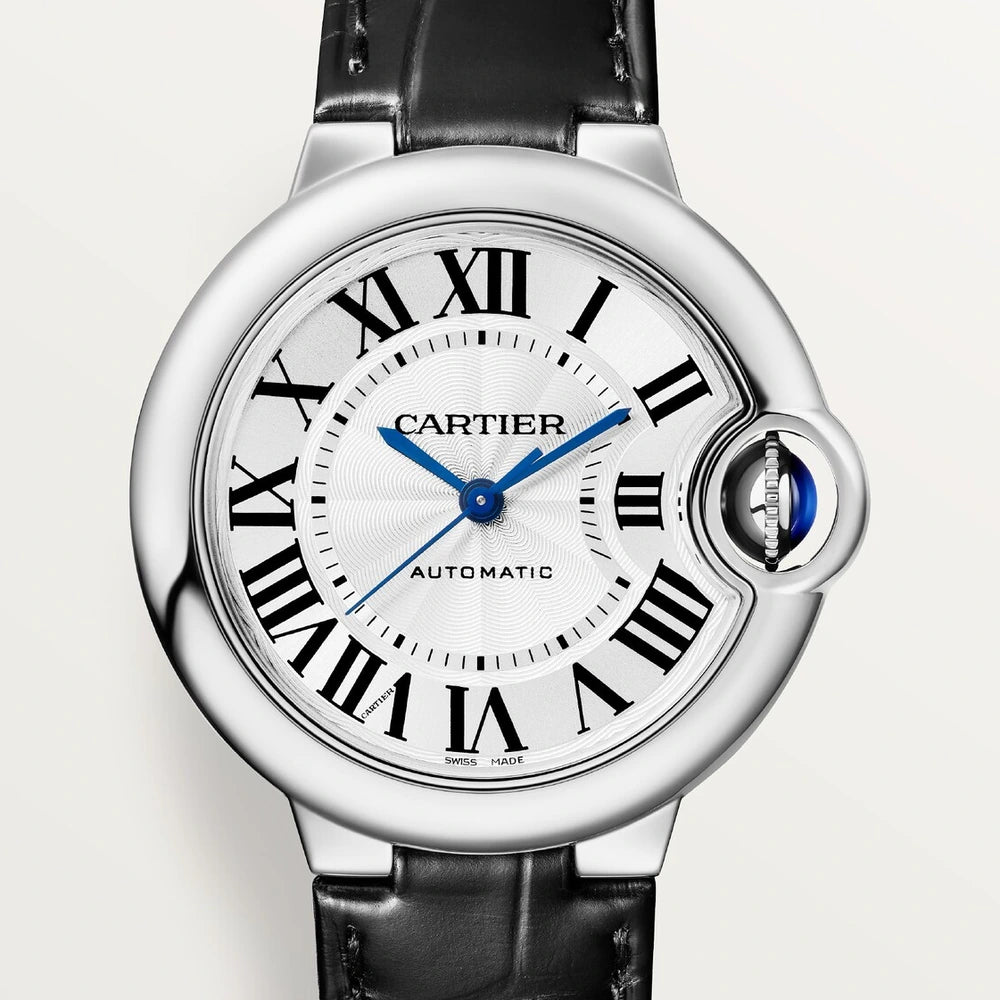 Cartier Ballon Bleu de Cartier, 33 mm, steel, leather