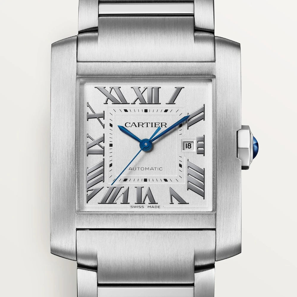 Cartier Tank Française, large model, automatic mechanical movement, steel