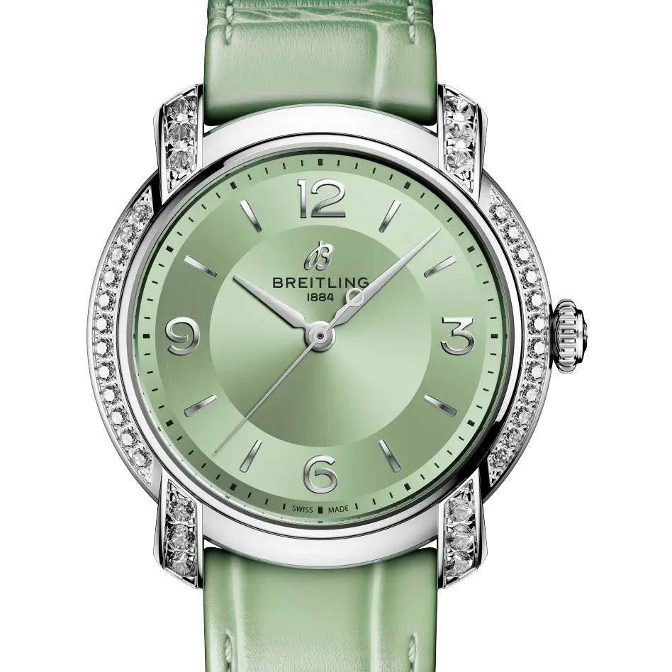 Breitling Lady Premier Automatic 36, 36 mm, stainless steel, green dial