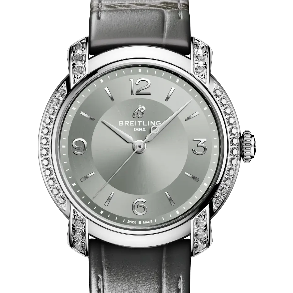Breitling Lady Premier Automatic 36, 36 mm, stainless steel, dove grey dial