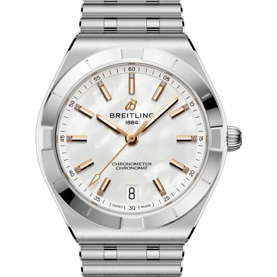 Breitling Chronomat Automatic 36, 36 mm, stainless steel, mother-of-pearl dial