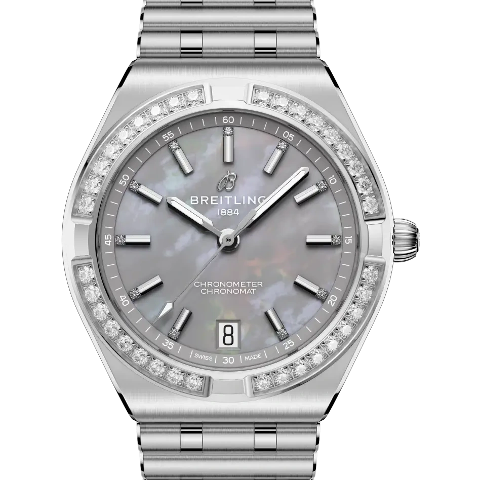 Breitling Chronomat Automatic 36, 36 mm, stainless steel, gray mother-of-pearl dial