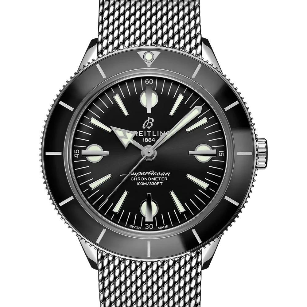 Breitling Superocean Heritage '57, 42 mm, stainless steel, black dial