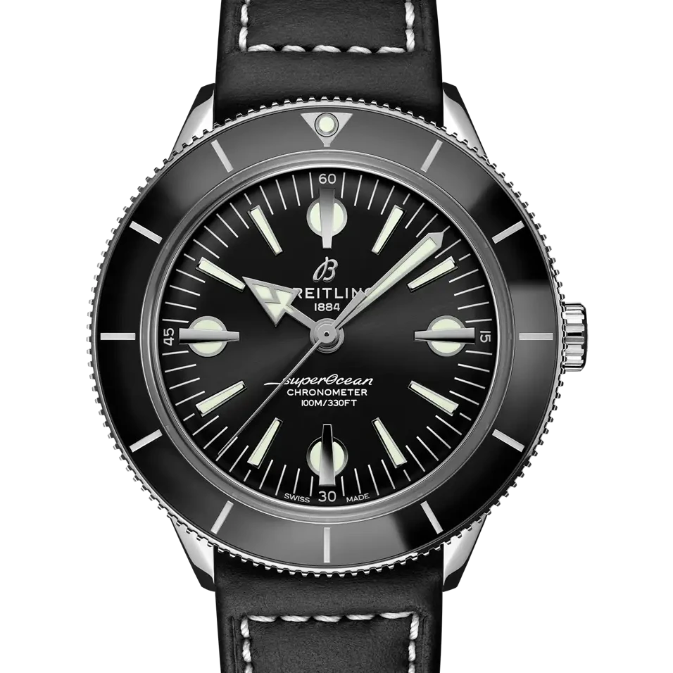 Breitling Superocean Heritage '57, 42 mm, stainless steel, black dial