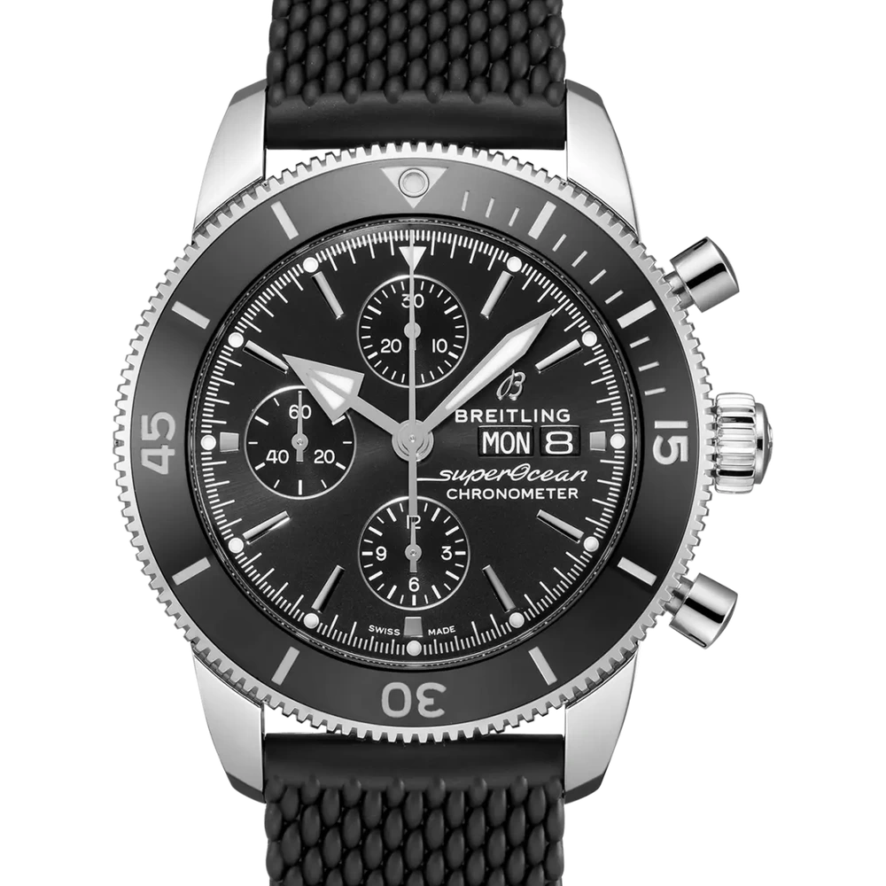 Breitling Superocean Heritage Chronograph 44, 44 mm, stainless steel, black dial