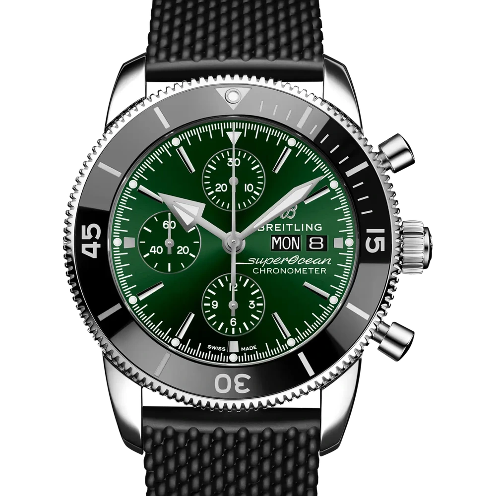 Breitling Superocean Heritage Chronograph 44, 44 mm, stainless steel, green dial