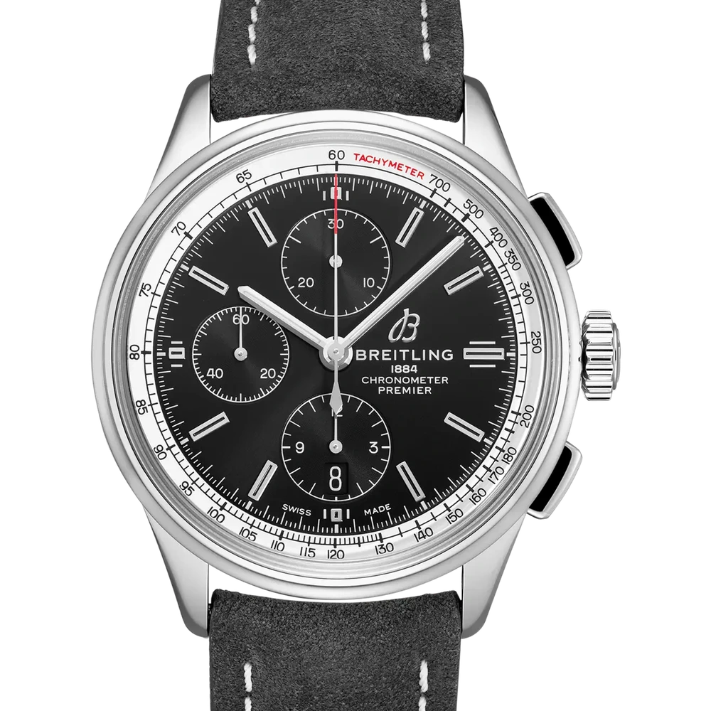 Breitling Premier Chronograph 42, 42 mm, stainless steel, black dial