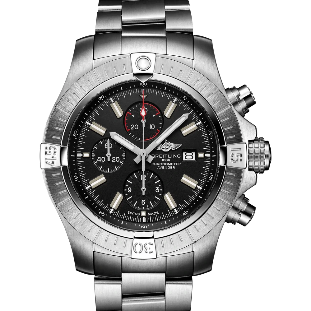 Breitling Super Avenger Chronograph 48, 48 mm, stainless steel, black dial