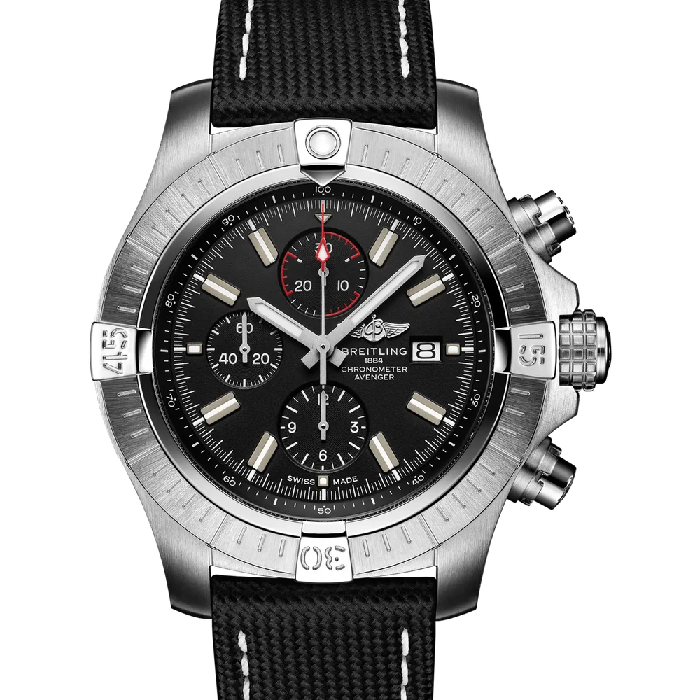 Breitling Super Avenger Chronograph 48, 48 mm, stainless steel, black dial
