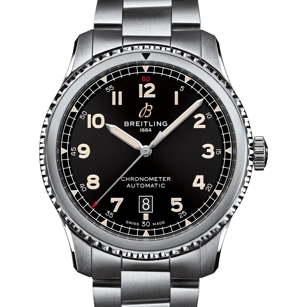 Breitling Aviator 8 Automatic 41, 41 mm, stainless steel, black dial