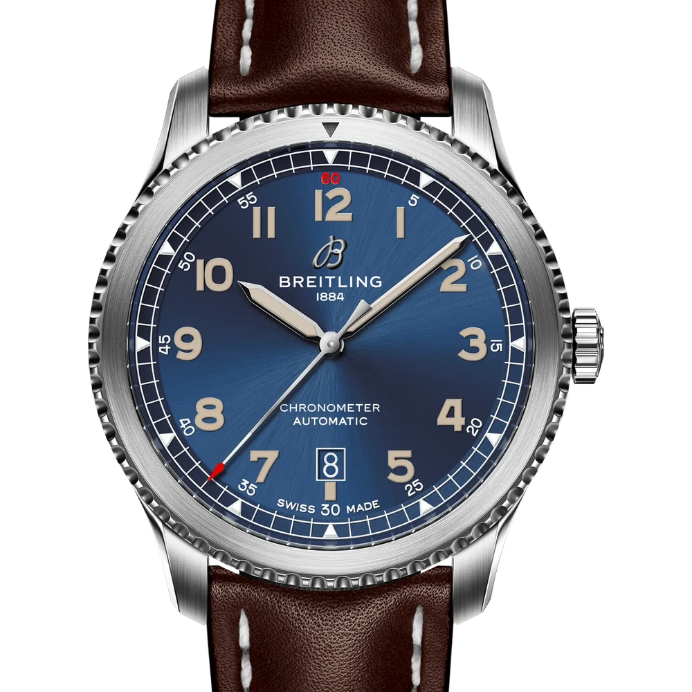 Breitling Aviator 8 Automatic 41, 41 mm, stainless steel, blue dial