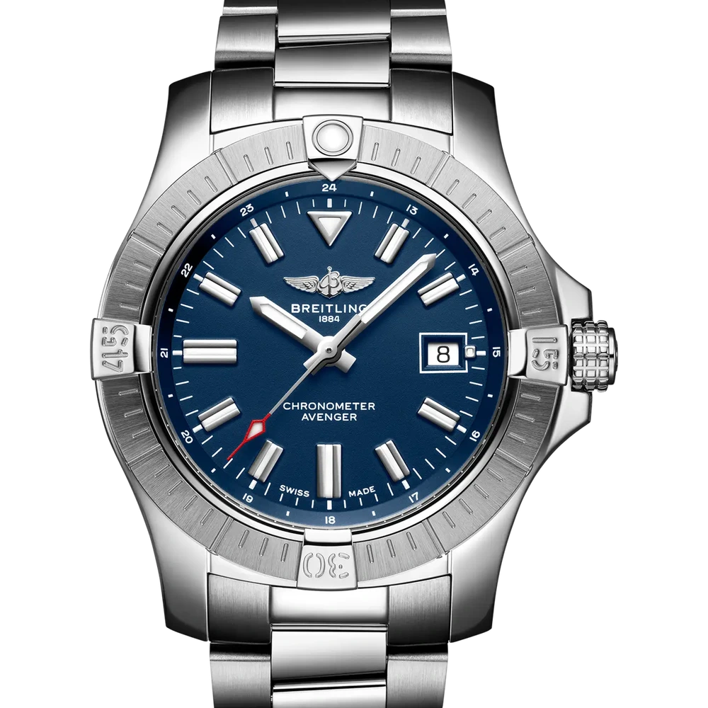 Breitling Avenger Automatic 43, 43 mm, stainless steel, blue dial
