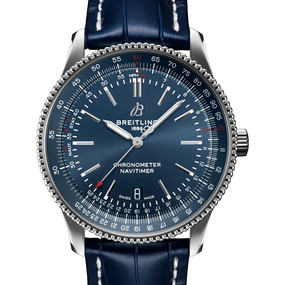 Breitling Navitimer Automatic 41, 41 mm, stainless steel, blue dial