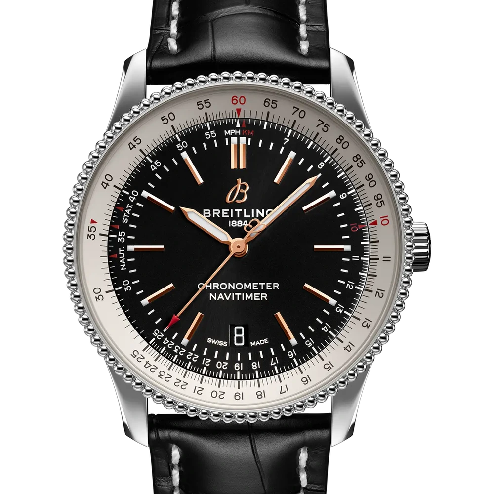 Breitling Navitimer Automatic 41, 41 mm, stainless steel, black dial