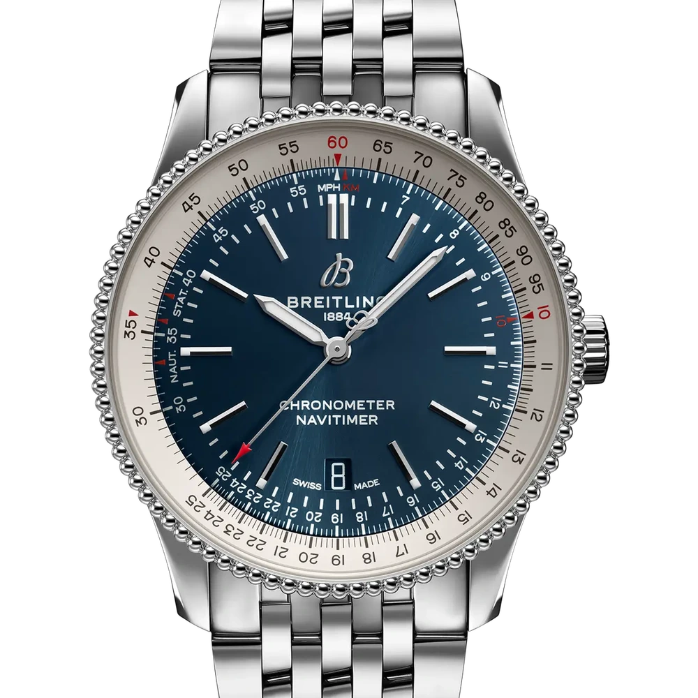 Breitling Navitimer Automatic 41, 41 mm, stainless steel, blue dial