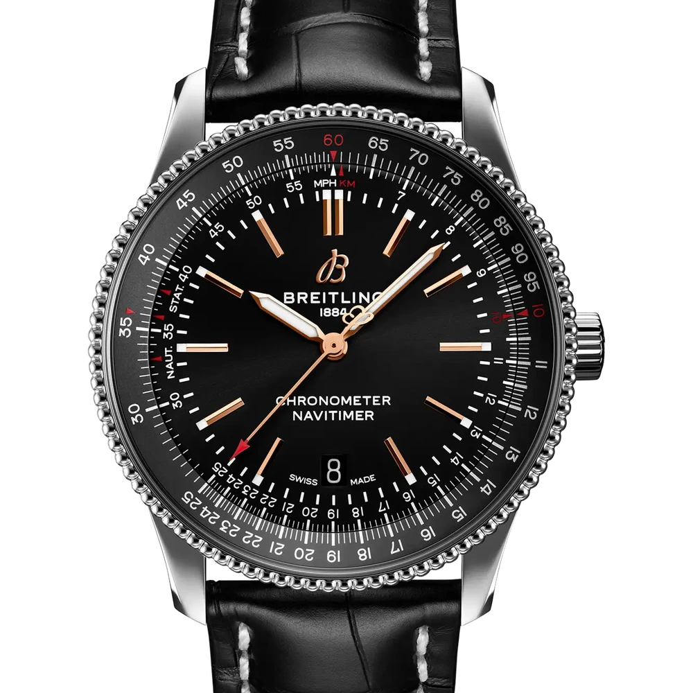 Breitling Navitimer Automatic 41, 41 mm, stainless steel, black dial