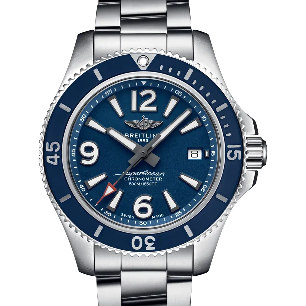 Breitling Superocean Automatic 42, 42 mm, stainless steel, blue dial