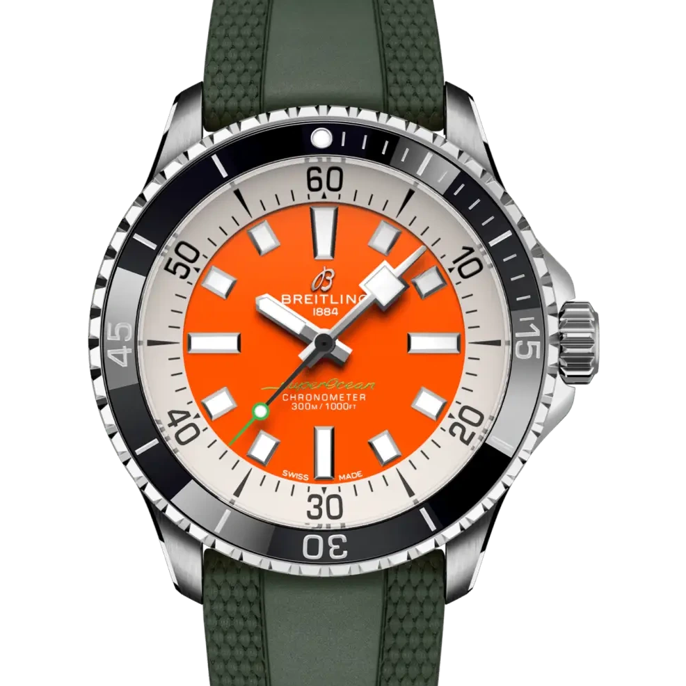 Breitling Superocean Automatic 42 Kelly Slater, 42 mm, stainless steel, orange dial