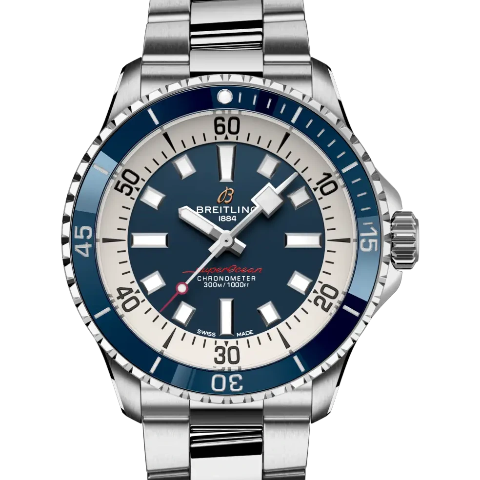 Breitling Superocean Automatic 42, 42 mm, stainless steel, blue dial