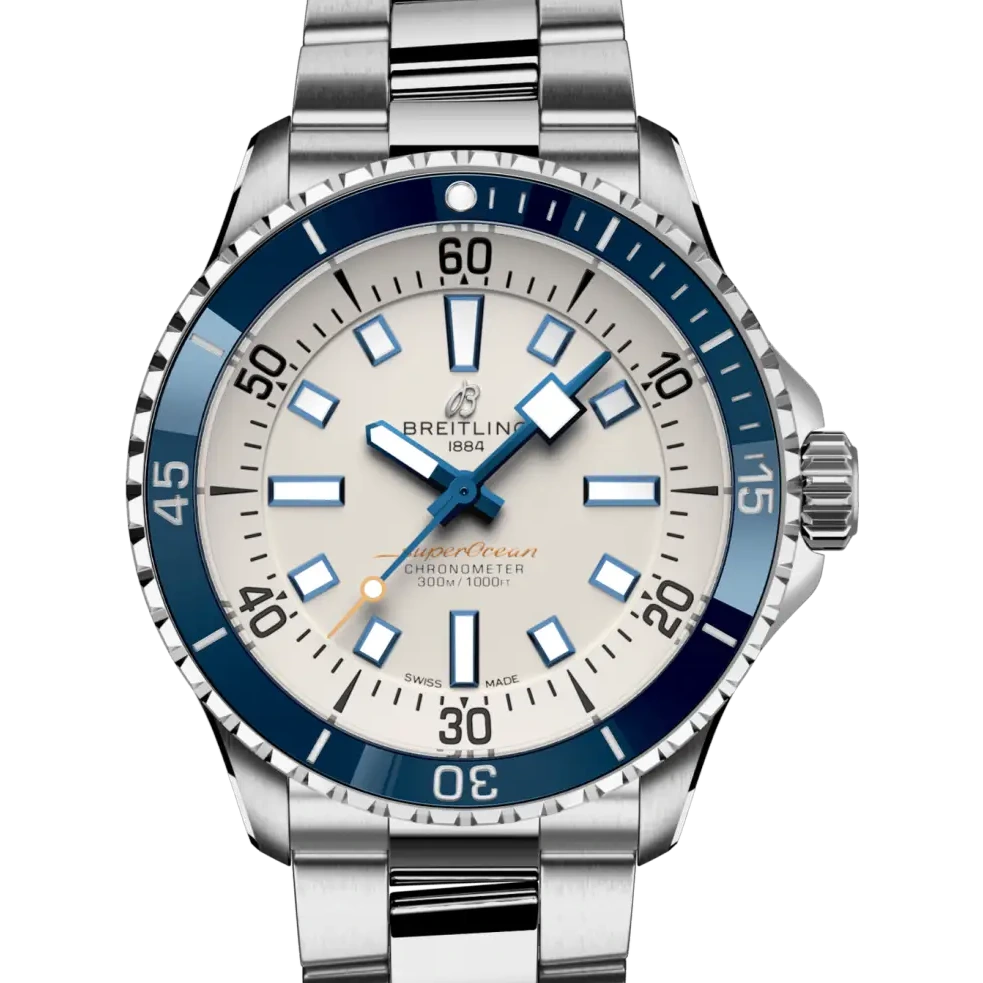 Breitling Superocean Automatic 42, 42 mm, stainless steel, cream dial