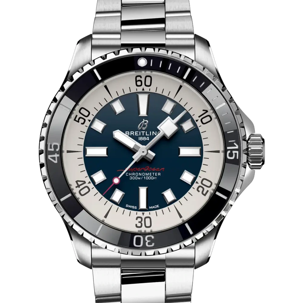 Breitling Superocean Automatic 44, 44 mm, stainless steel, blue dial