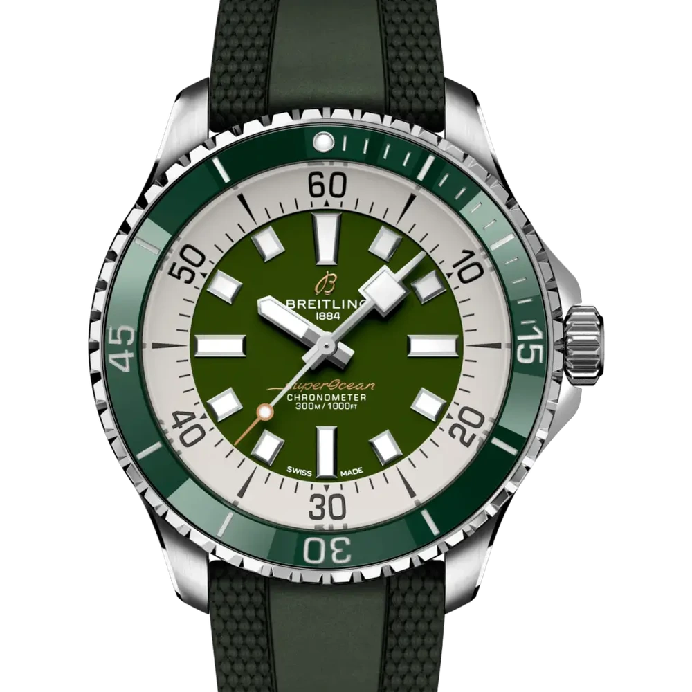 Breitling Superocean Automatic 44, 44 mm, stainless steel, green dial