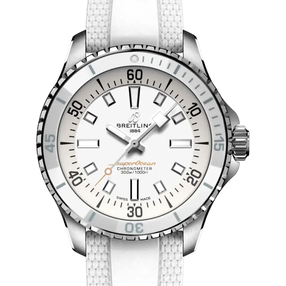 Breitling Superocean Automatic 36, 36 mm, stainless steel, white dial