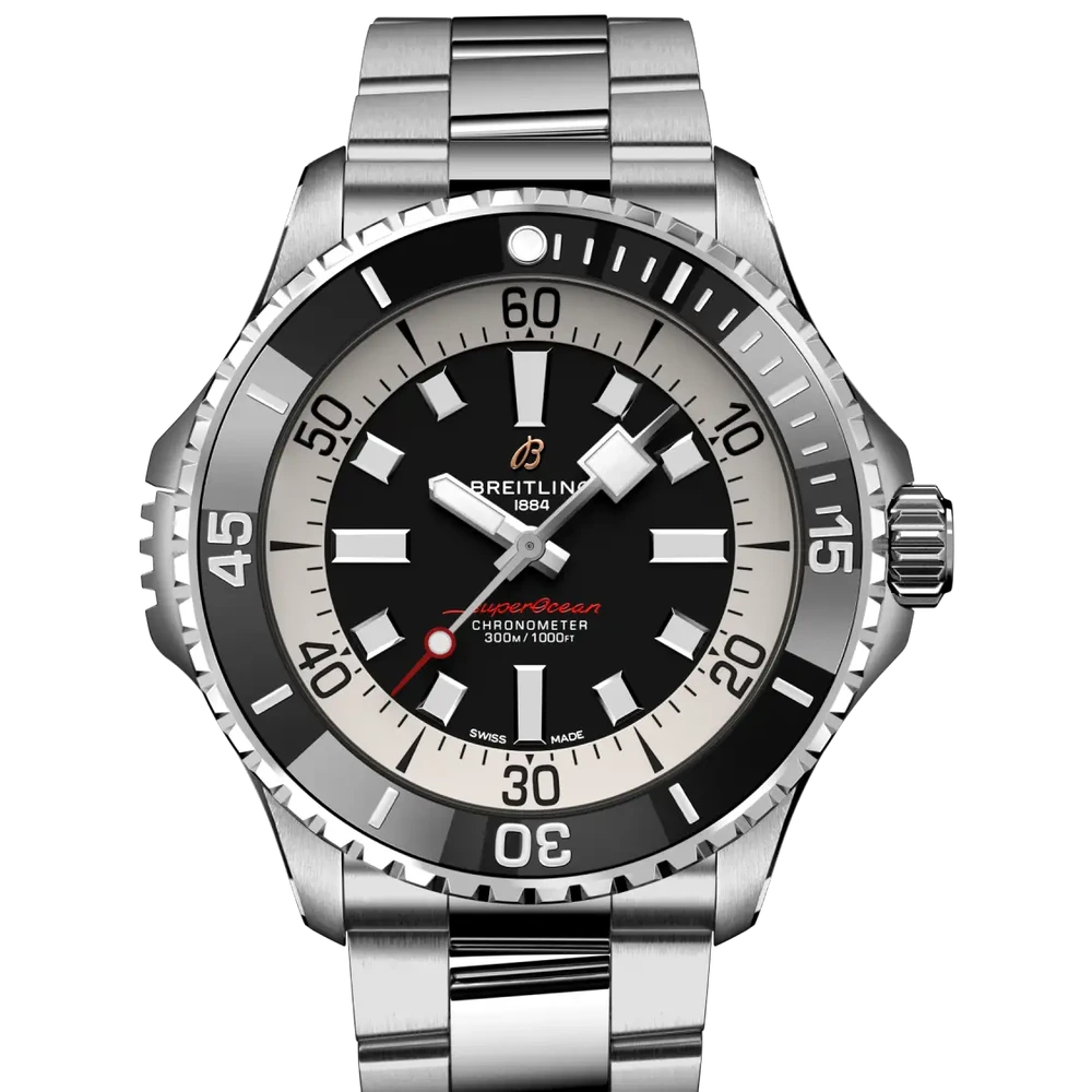 Breitling Superocean Automatic 46, 46 mm, stainless steel, black dial