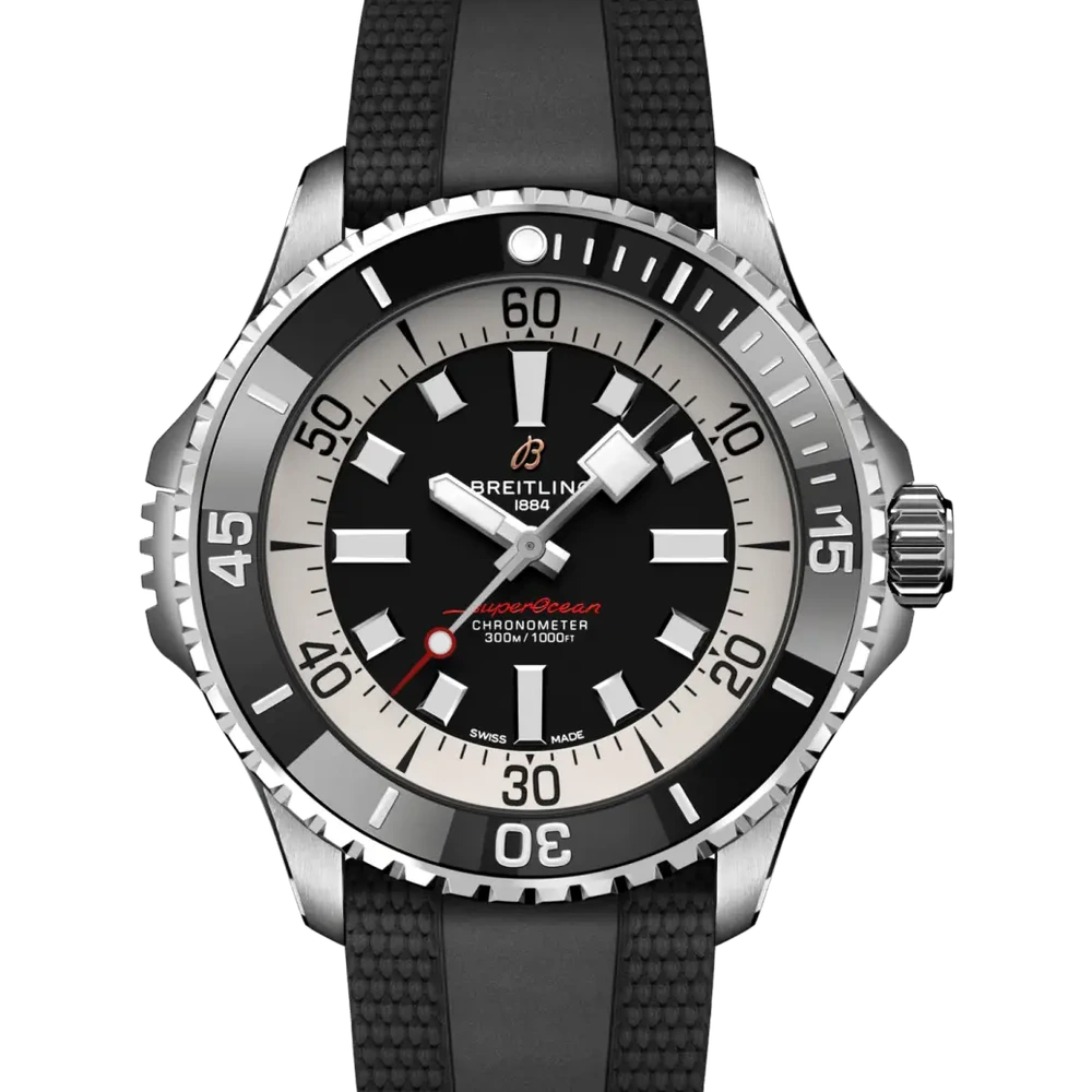 Breitling Superocean Automatic 46, 46 mm, stainless steel, black dial