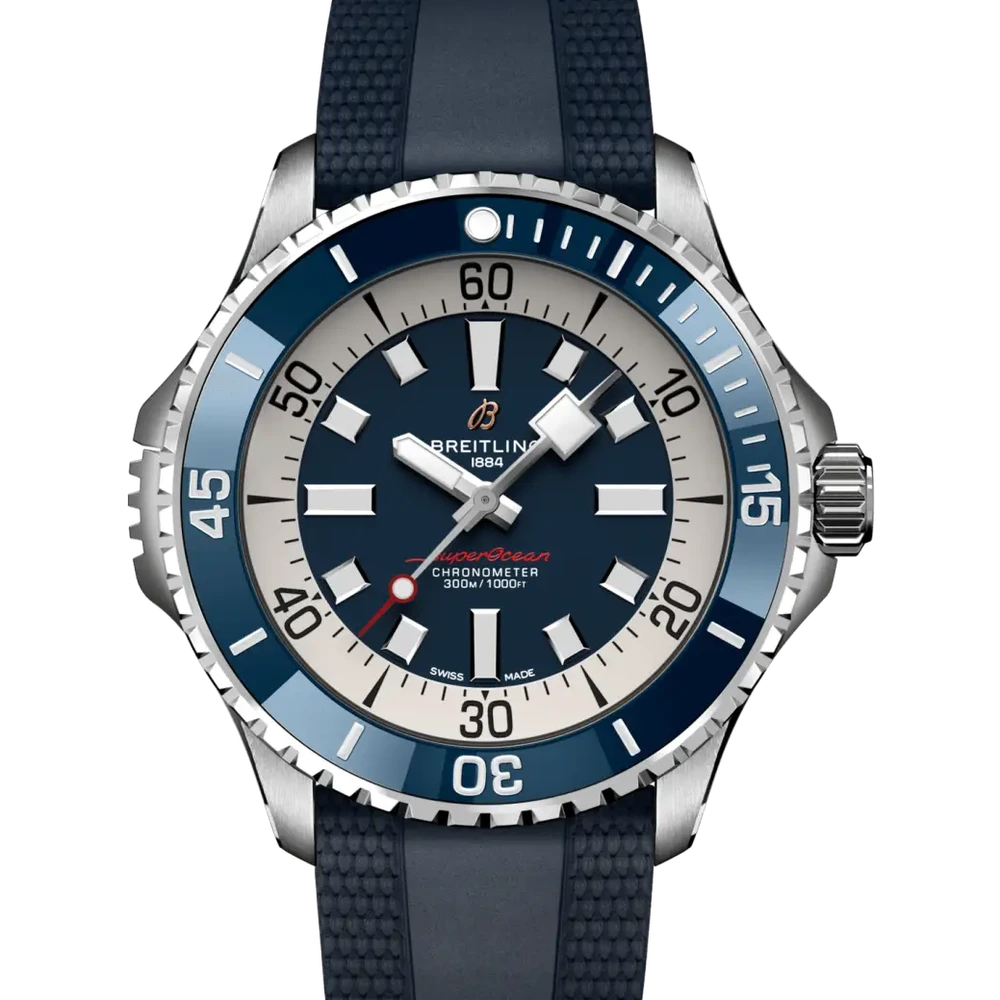 Breitling Superocean Automatic 46, 46 mm, stainless steel, blue dial
