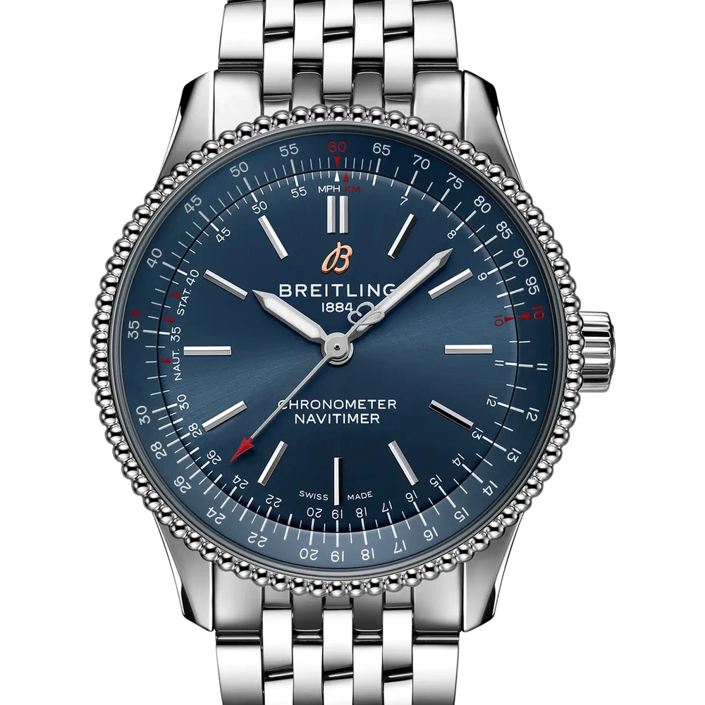 Breitling Navitimer Automatic 35, 35 mm, stainless steel, blue dial