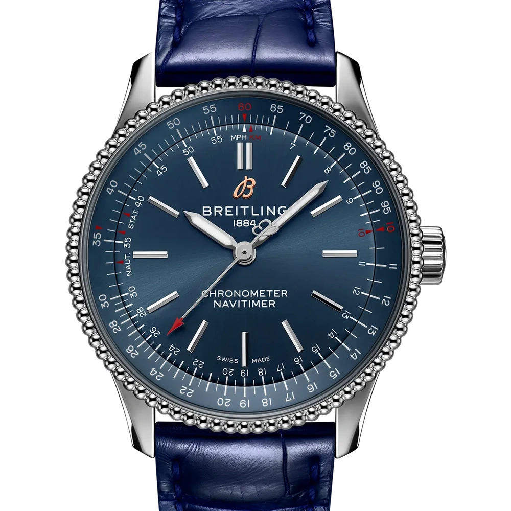 Breitling Navitimer Automatic 35, 35 mm, stainless steel, blue dial