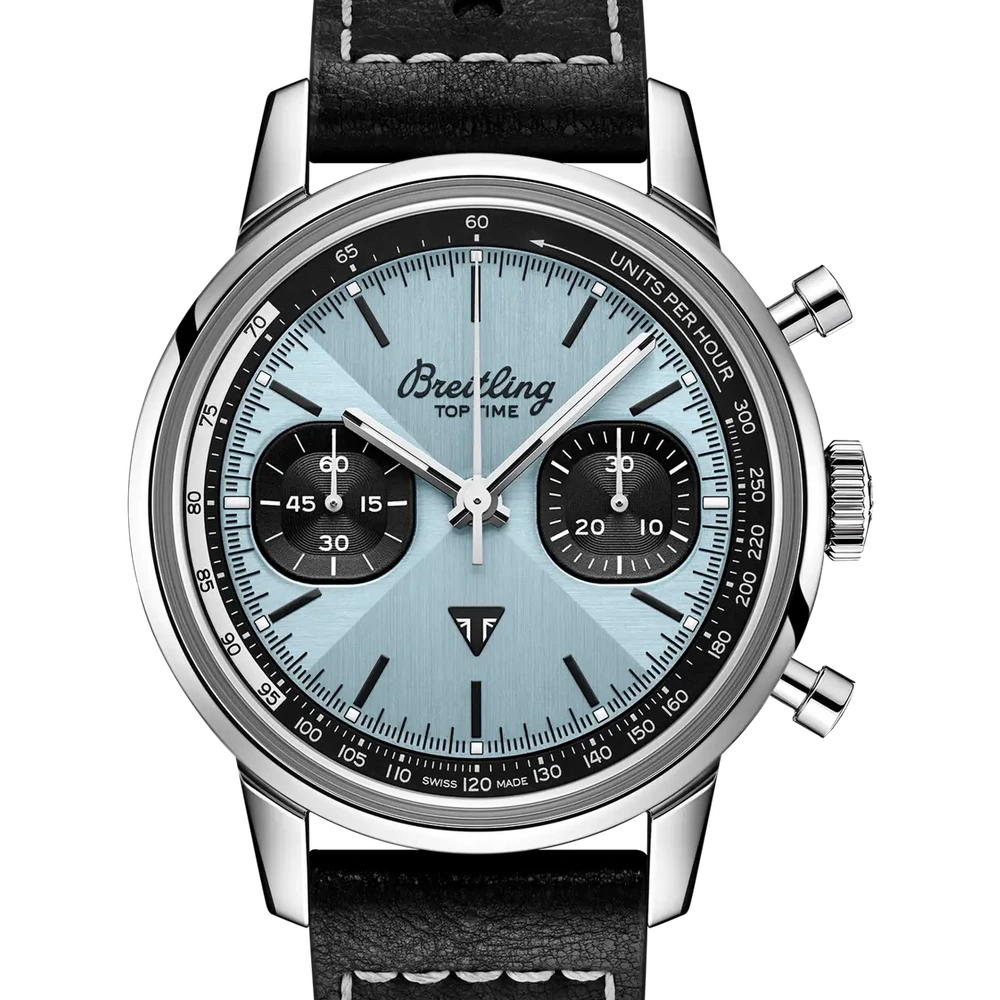 Breitling Top Time Triumph, 41 mm, stainless steel, ice blue dial