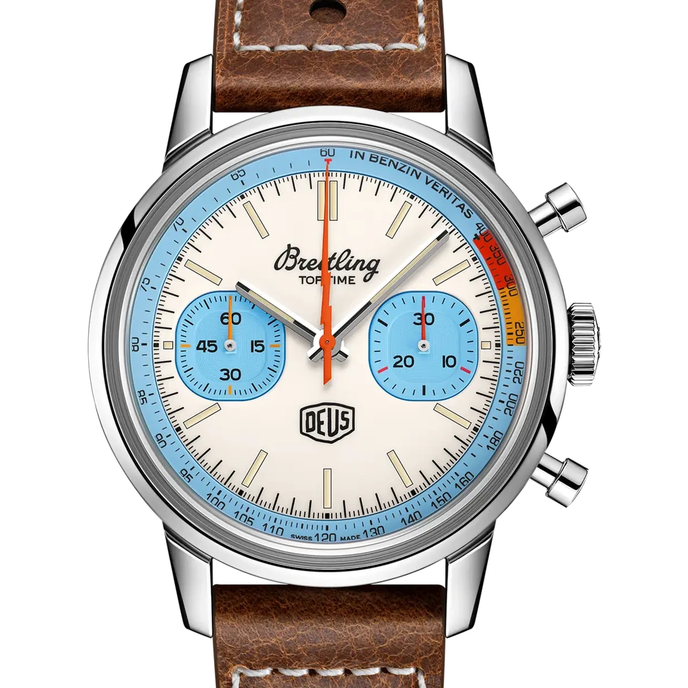 Breitling Top Time Deus, 41 mm, stainless steel, white dial