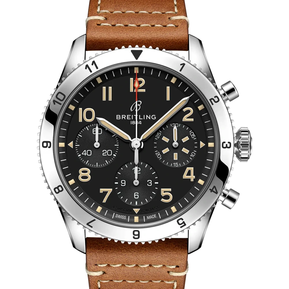 Breitling Classic AVI Chronograph 42 P-51 Mustang, 42 mm, stainless steel, black dial