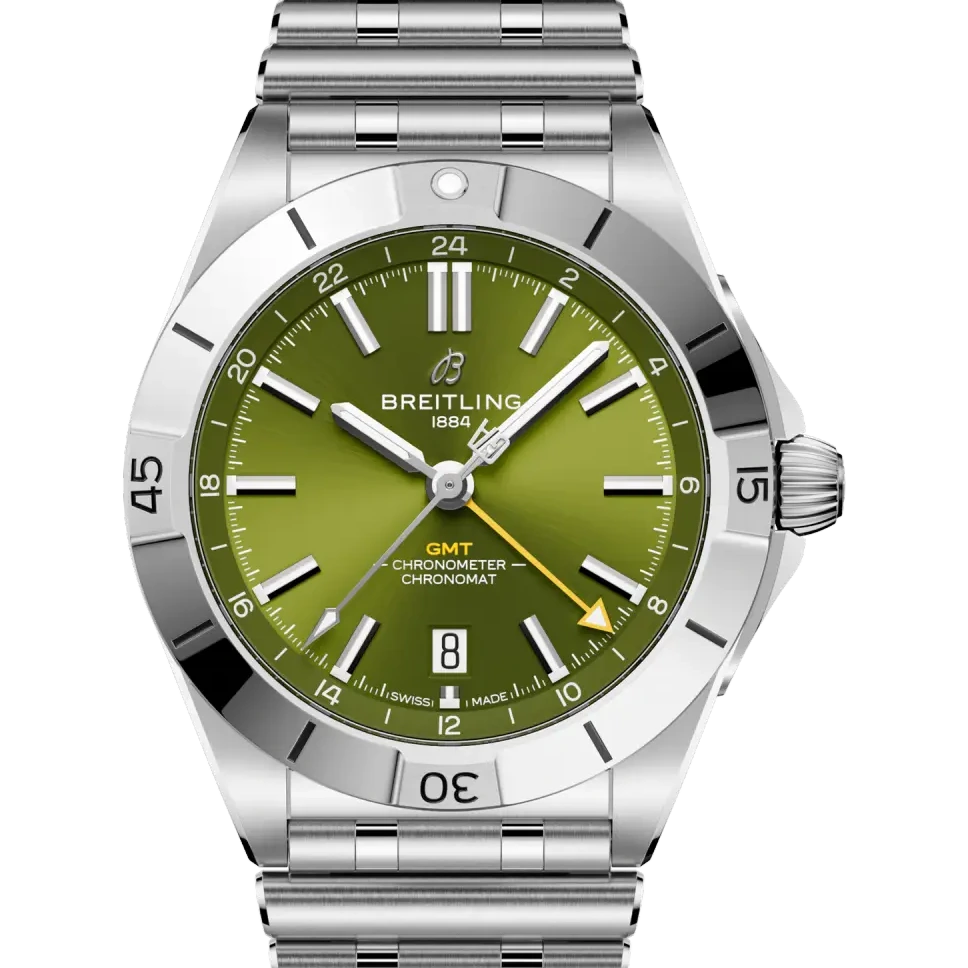 Breitling Chronomat Automatic GMT 40 Giannis Antetokounmpo, 40 mm, stainless steel, green dial