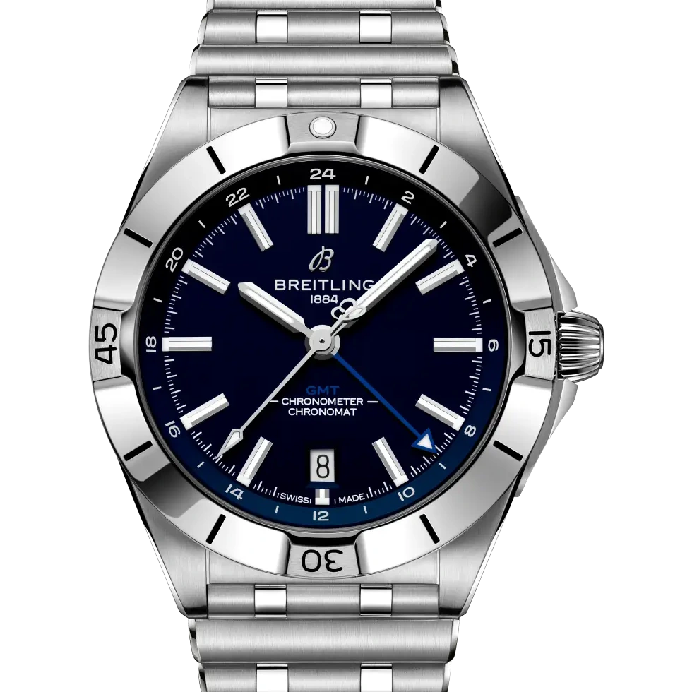 Breitling Chronomat Automatic GMT 40 NFL Dallas Cowboys Edition, 40 mm, stainless steel, blue dial