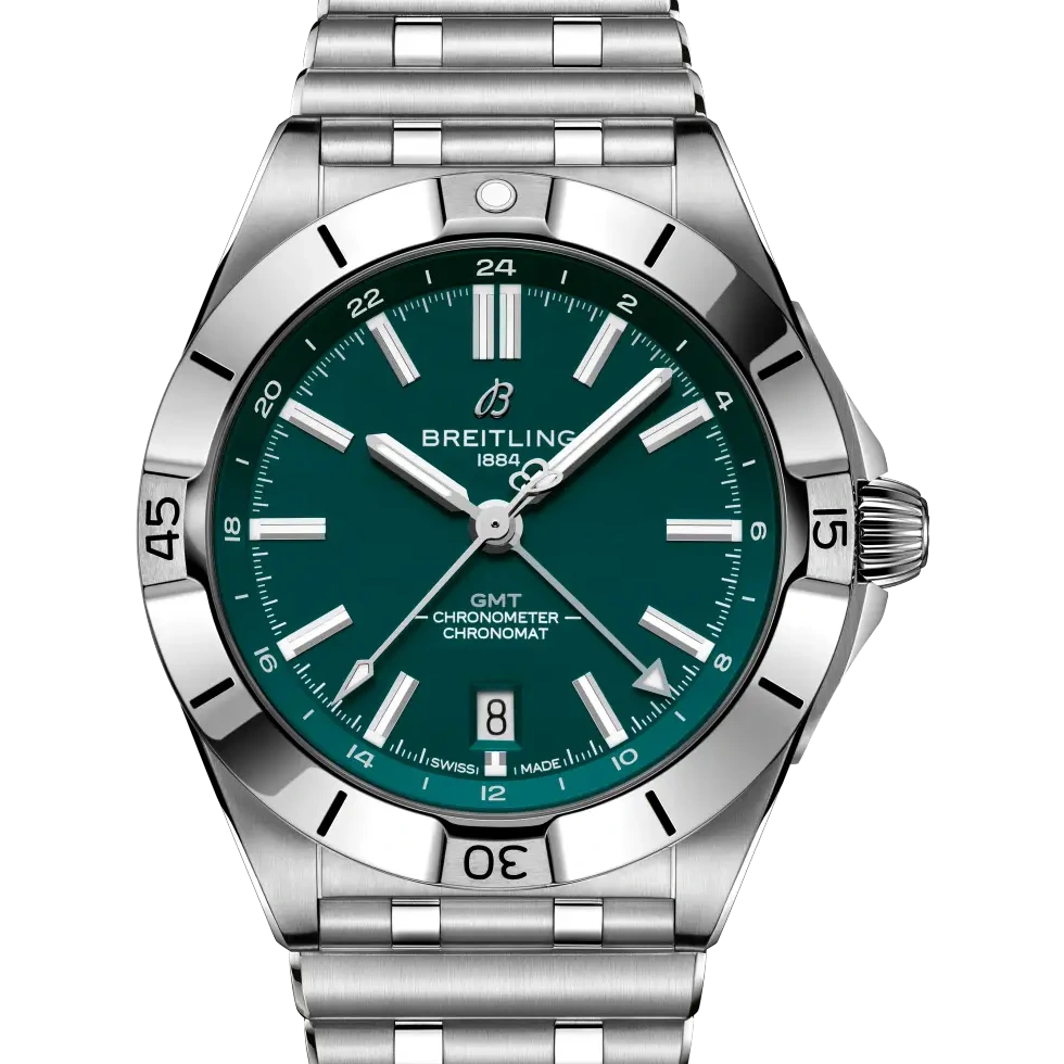 Breitling Chronomat Automatic GMT 40 NFL Philadelphia Eagles Edition, 40 mm, stainless steel, green dial
